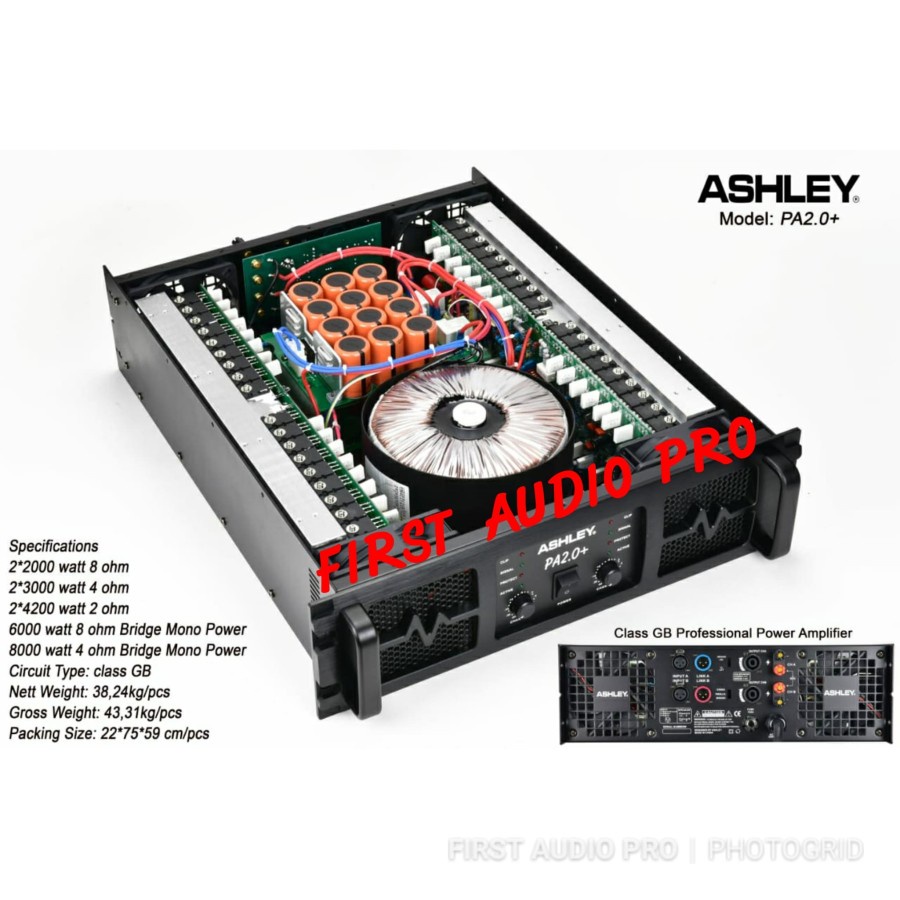 POWER AMPLIFIER ASHLEY PA2.0+ / PA 2.0+ / PA 2.0 PLUS CLASS GB