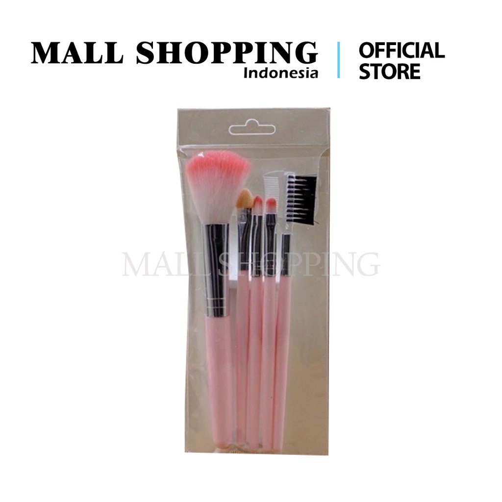 Alat Make Up Brush Set 5 in 1 Packingan Make Up Tools / Brush / Kosmetik MALL SHOPPING