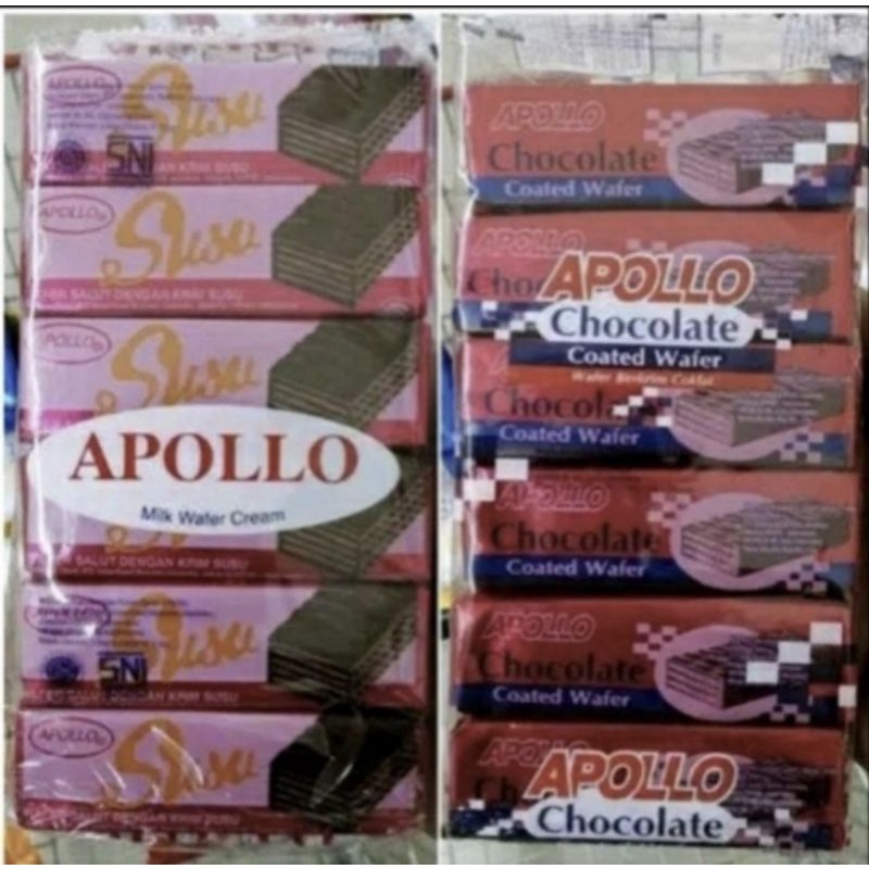 

apollo wafer susu / coklat pak kecil