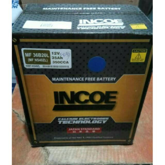Jual Aki INCOE NS40ZL 12V 35AH (35-Amper) Astra Otoparts Indonesia