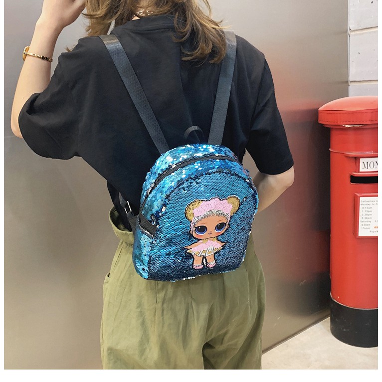 CYS Tas Ransel LOL Glitter Sequin Backpack Ransel Tas Ransel Anak T159