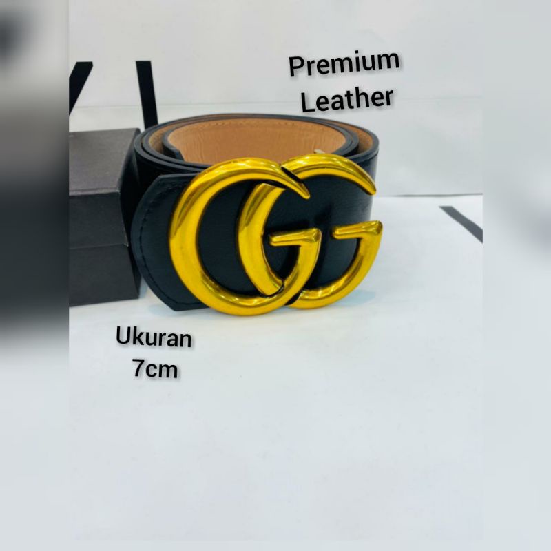 Gesper Kulit Premium 7cm ikat pinggang wanita Gc Gesper kulit Branded G29