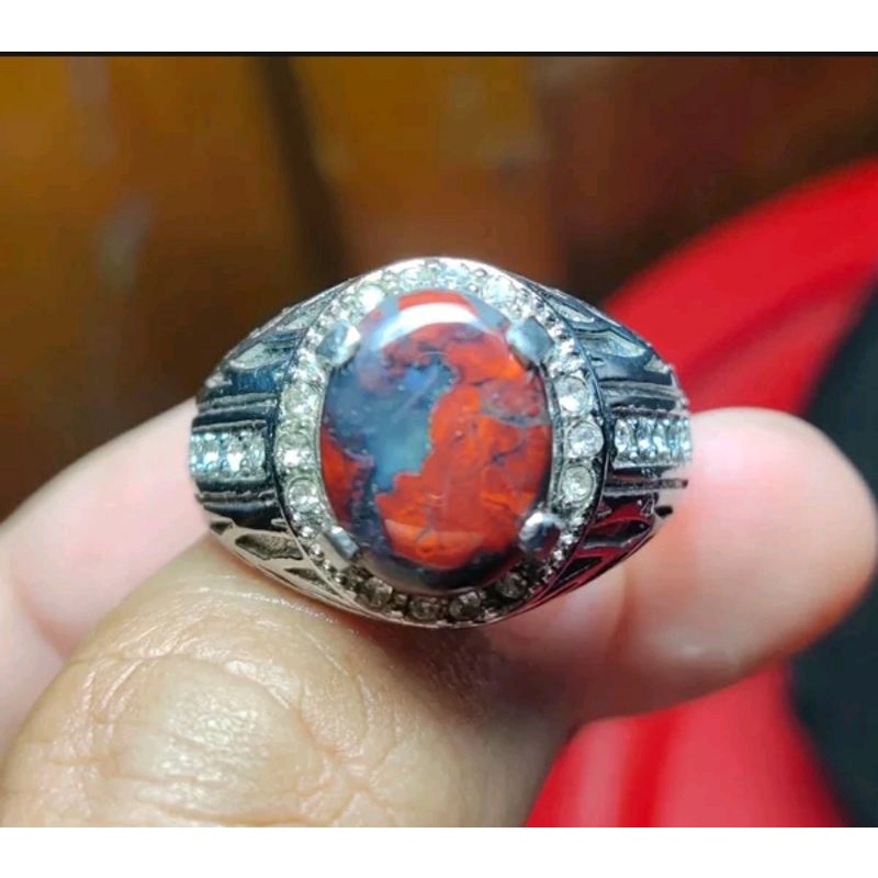 Natural Badar Besi Kebumen 011 bukan Pirus Pancawarna Lumut