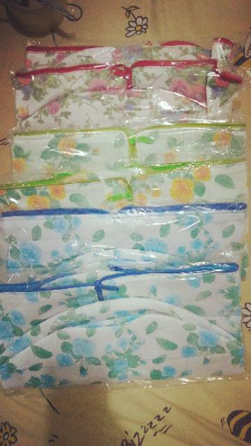 Promo Murah Rak Set 3in1 Motif Bunga Rak Gantung Underwear, Sepatu Dan Tas Tanpa Resleting