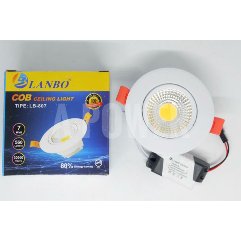 Lanbo - LED COB Downlight 1 mata (Putih / Kuning)