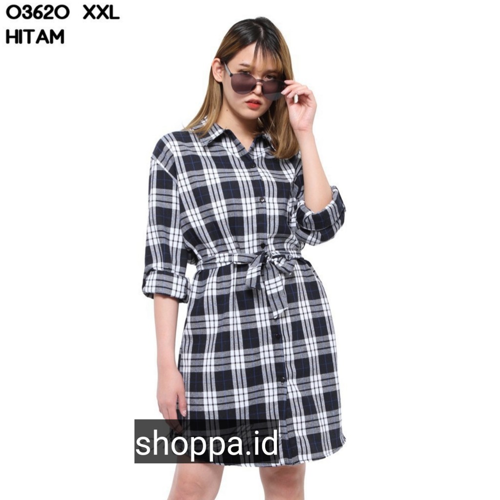 Baju Wanita Tunik Atasan Setelan Wanita Tunik Flanel Baju Cewek Murah