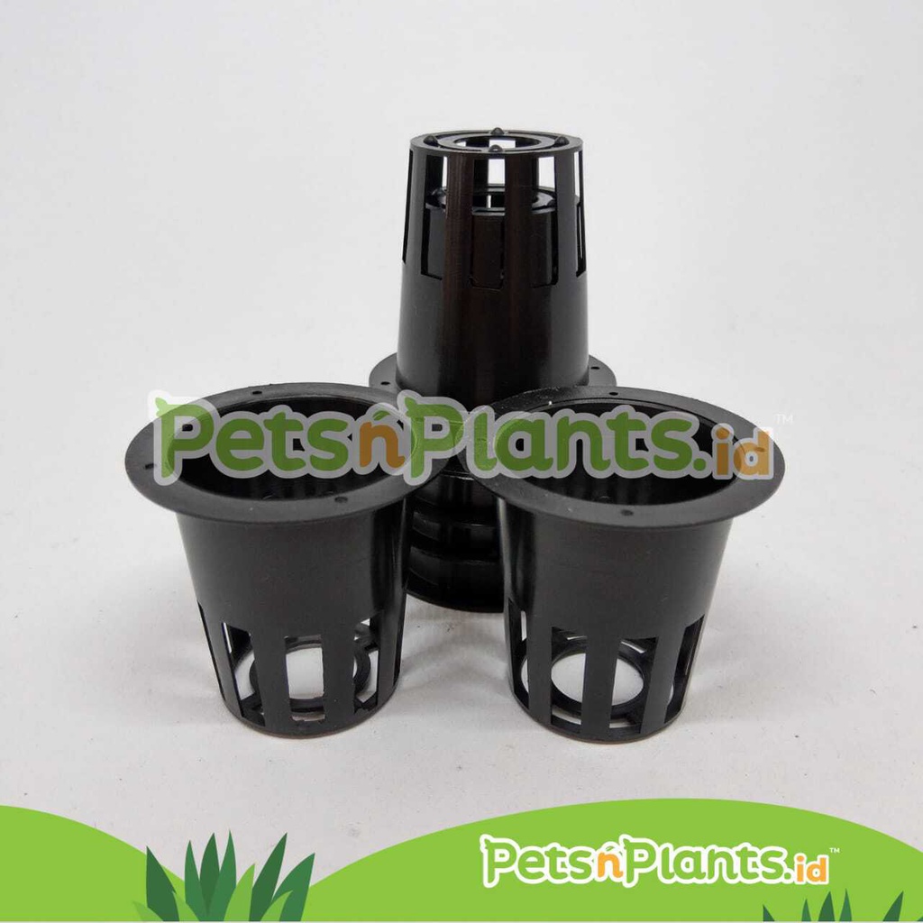 Netpot Net Pot Hitam 5 cm Untuk Hidroponik NFT DFT Lubang Samping