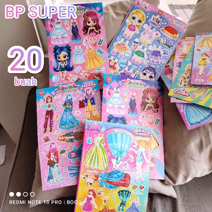 Mainan grosir bongkar pasang kertas baju bajuan BP SUPER 20 pcs - BP SUPER 20 buah