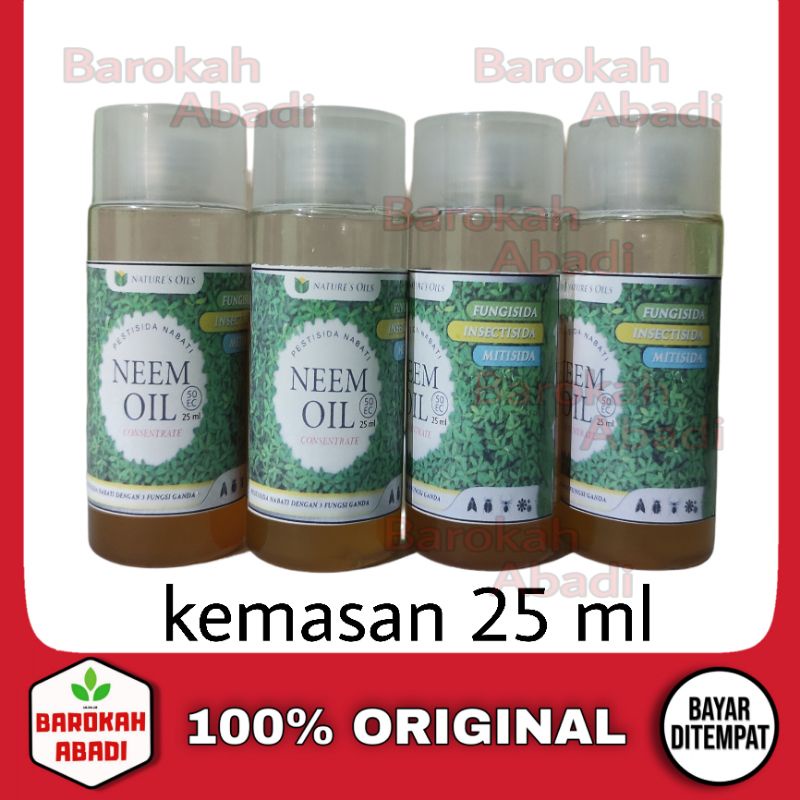 NEEM OIL konsentrat 25 ml insektisida fungisida anti tungau organik pestisida nabati