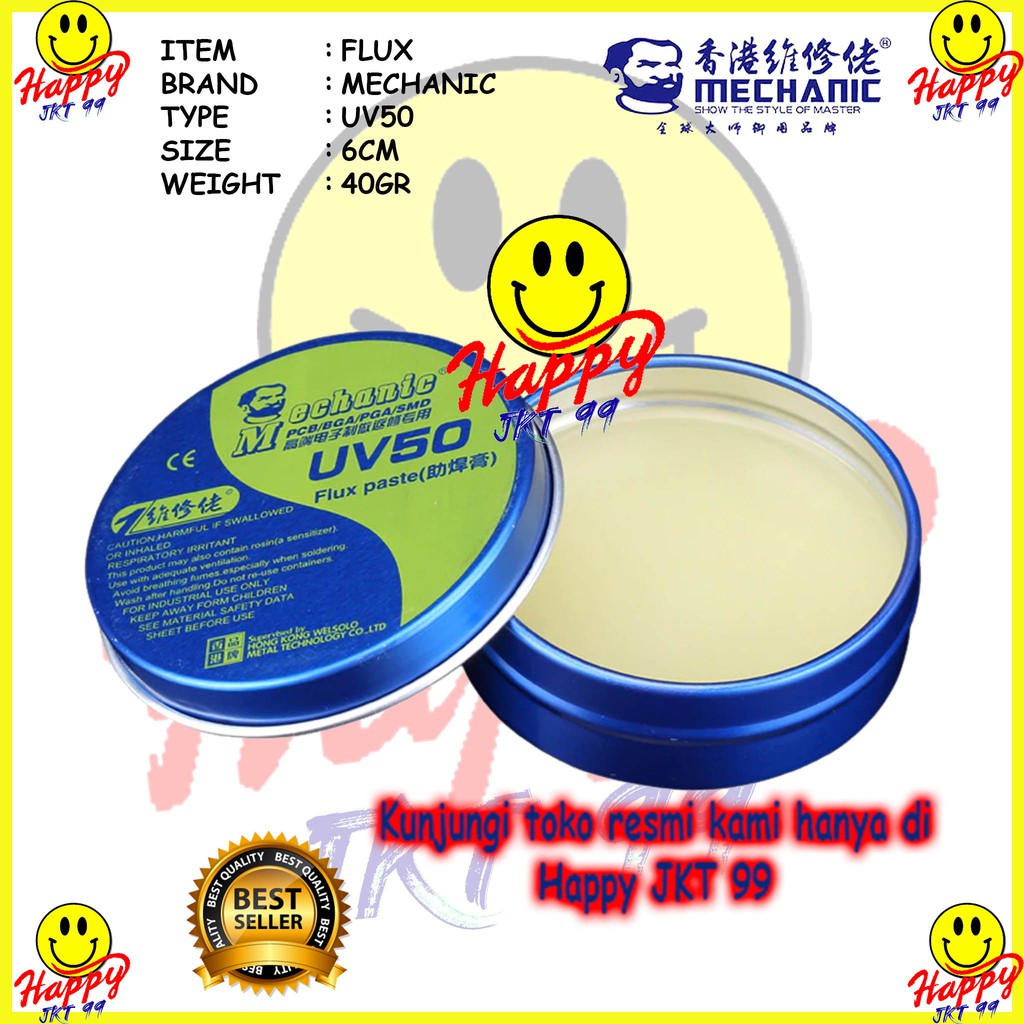 [ HAPPY JKT 99 ] FLUX PASTA MECHANIC UV50 UV 50 SOLDER PASTE