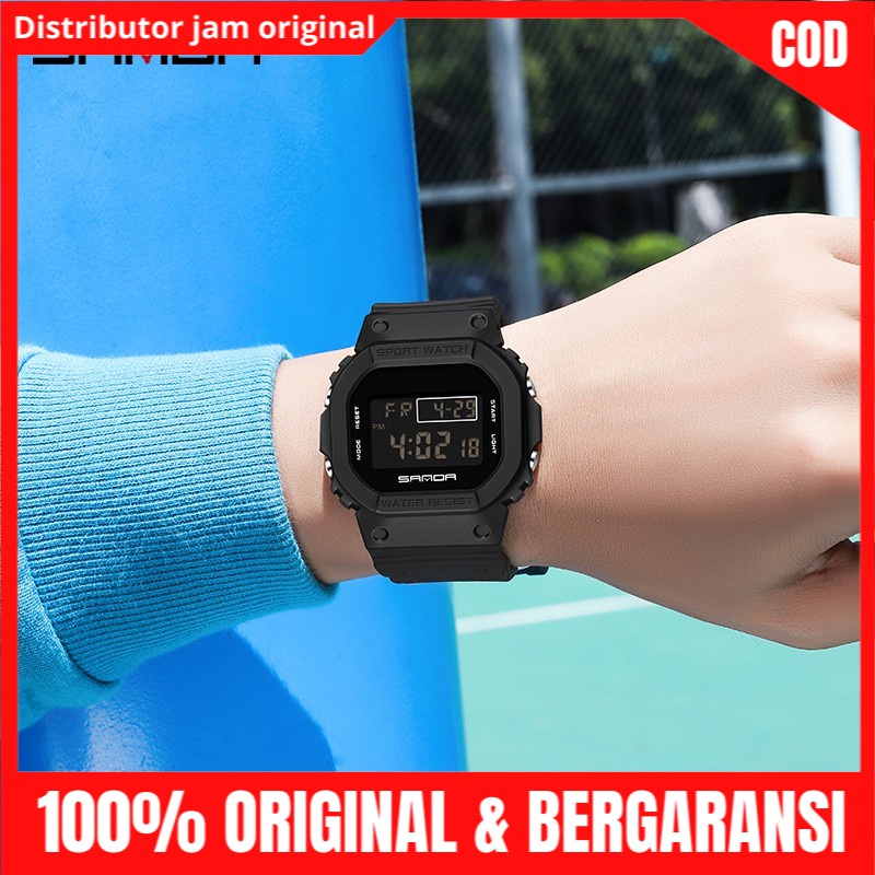 Jm Tangan Wanita Bisa Pria Anti Air Original Dan Bergaransi Model Digital Tali Rubber Shockproof SAN