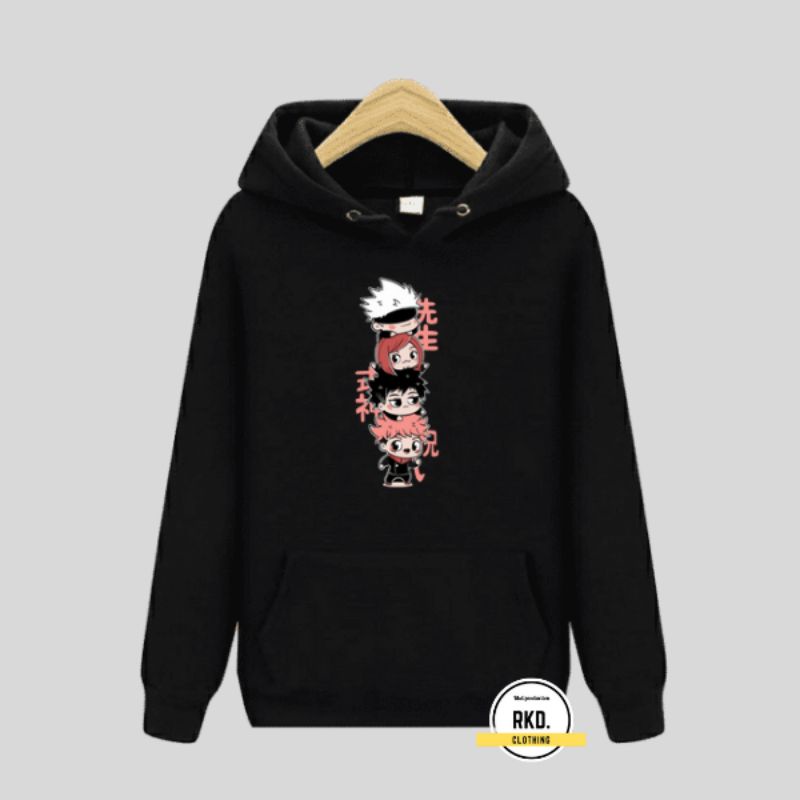 Jaket Hoodie Sweater Anak Anime Jujutsu Kaisen Umur 2-12 Tahun