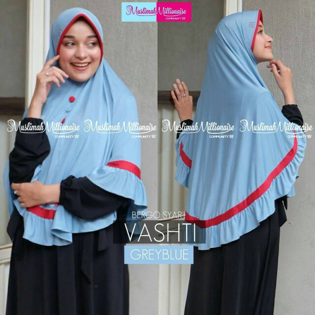 Bergo syari VASHTI | bergo jumbo | jilbab jumbo | miulan | bergo miulan | kerudung dewasa | hijab