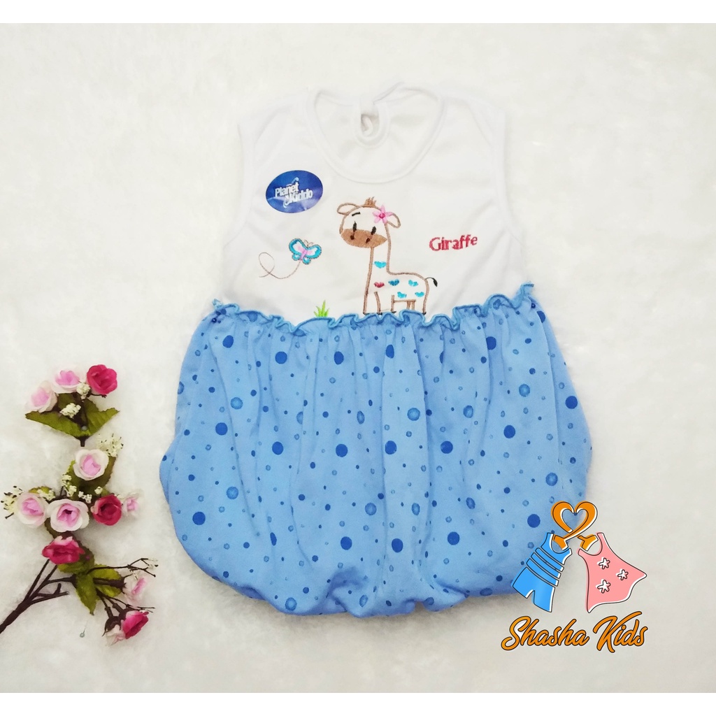 [L-024] Baju Bayi Perempuan/Dress Bayi Perempuan Planet Kids cantik  0-6 bln