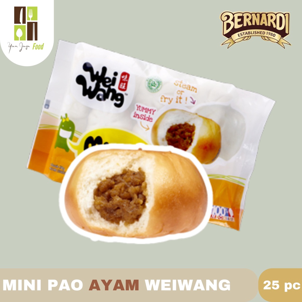 WEIWANG MINIPAO ASIN RASA AYAM 25 PCS BAPAO INSTAN GORENG KUKUS