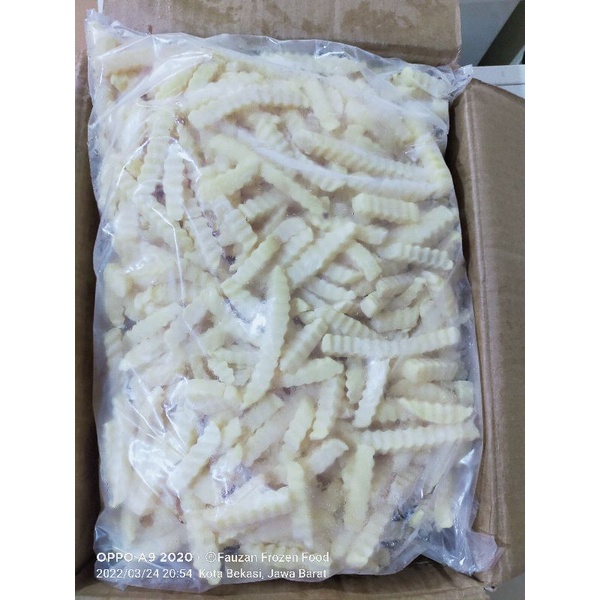 

Kentang Crinkle Cut/Bergerigi/Bergelombang 2.5kg