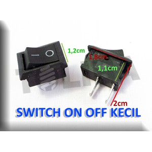 rocker saklar switch on off Kecil 2 pin 2 kaki on-off kotak hitam