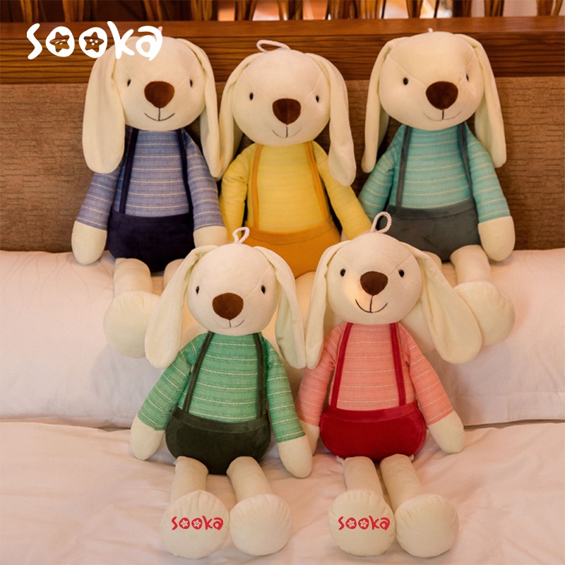 SOOKA Candy Bunny Plush Doll-Plush Toys Long-eared Rabbit Dolls Children Girls Gifts/Boneka Kelinci Bahan Plush Lembut Ukuran 40cm SK-JB-1002