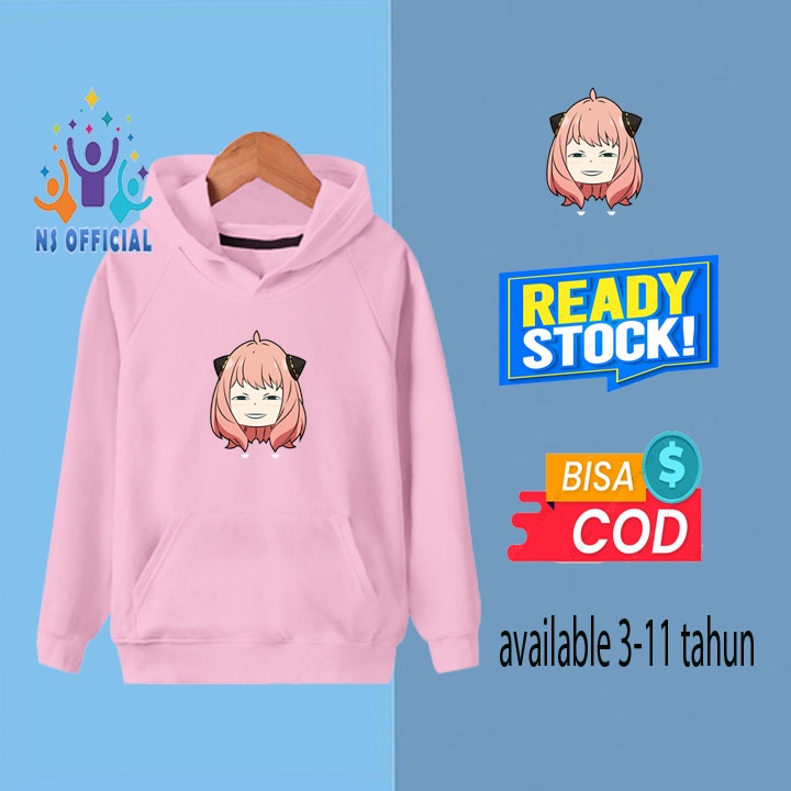 jaket spy x family / jaket anya forger / hoodie anya forger / sweater anya forger / crewneck anya fo