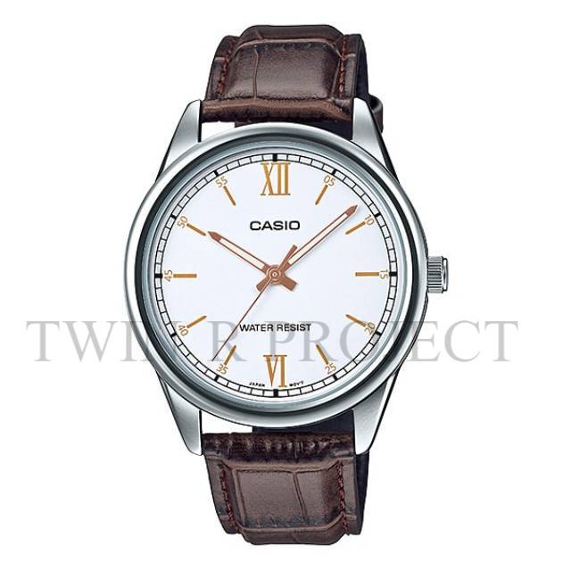 Jam Tangan Pria Casio Original Standard Analog Type MTP-V005L-7B3 Angka Romawi