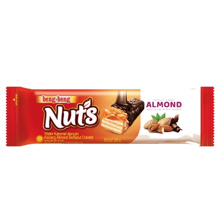 

Beng Beng Nut's Almond wafer karamel kacang almond 35g