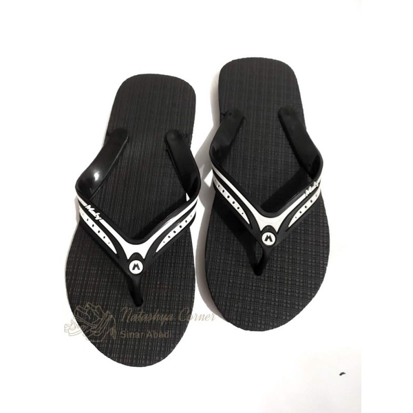 Sandal jepit Mely Black Panther hitam panter &amp; mely love warna warni