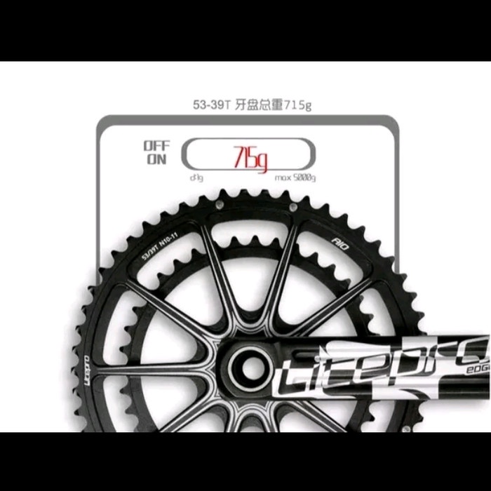 Crankset Litepro Edge AIO Hollow Double Chainring sepeda gunung mtb