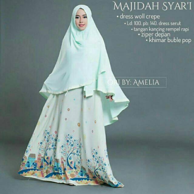 BAJU GAMIS SET HIJAB - MAJIDAH SYARI
