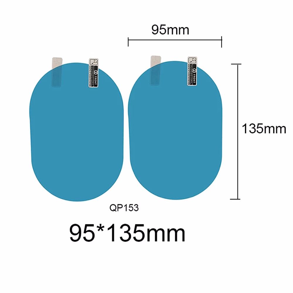 QUINTON For  Clear sight Rainproof Sticker Transparent Car sticker Rearview Mirror Rain Film Car Accessories 2 Pcs Anti fog Car film For rainy days Waterproof Film Car Rearview Mirror Sticker