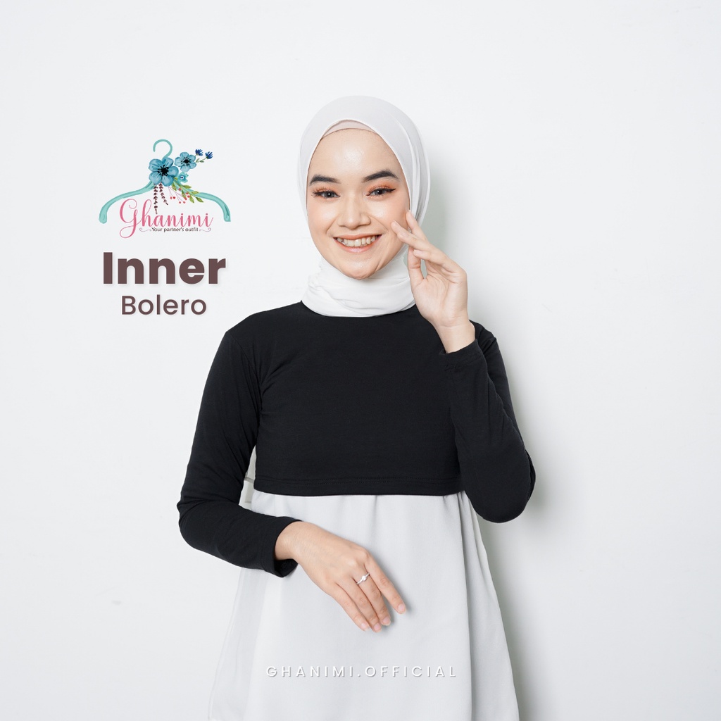 Ghanimi - Inner Bolero / Manset Tangan Sambung / manset dress / manset inner dalaman polos lengan panjang