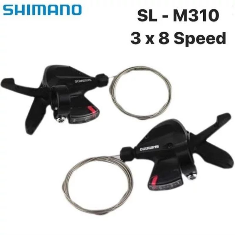 Shifter Shimano M310 3x8 Speed Set operan gigi sepeda lipat