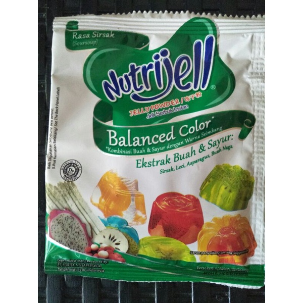 

Nutrijell balanced color rasa sirsak 15 gram