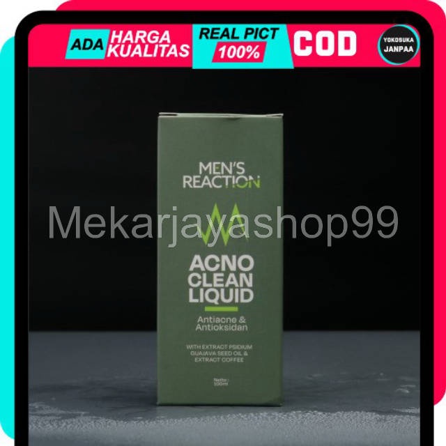 (ORIGINAL BONUS PARFUM) MENS REACTION ACNO CLEAN LIQUID Sabun Cair untuk Perawatan Kulit Pria