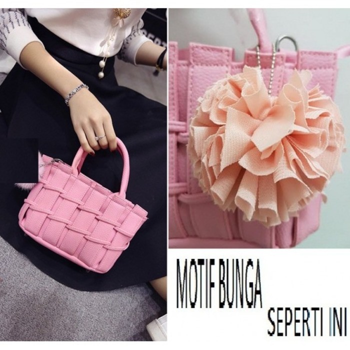 TAS TOTEBAG HANDBAG VINTAGE WANITA LIGHT PURPLE SOFT PINK MODIS CASUAL