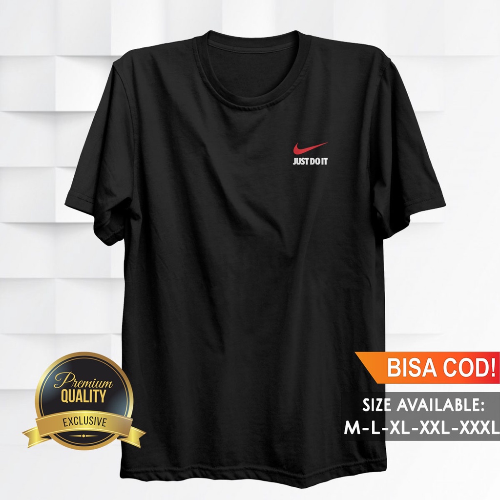 Kaos Nike Just Do It Logo Premium Brand Distro Baju Pria Wanita Tshirt Cotton Combed 30s Murah