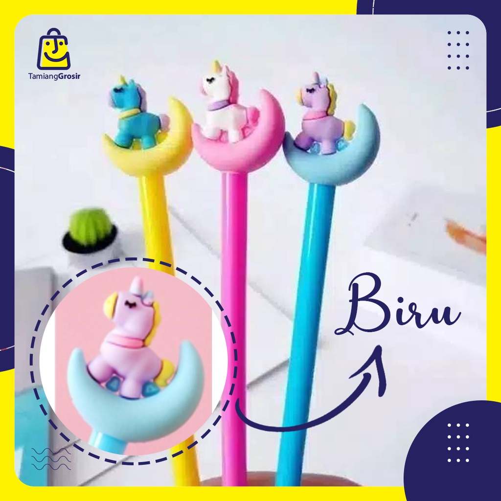 

Pena Unicorn Gel warna biru / Pulpen Unicorn / Stationary / Alat Tulis / Bolpen Unicorn / Gel Pen