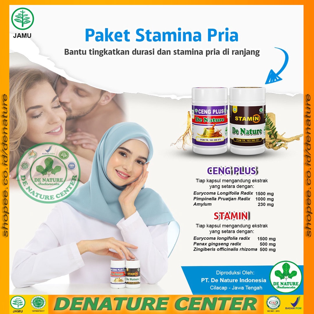 OBAT LEMAH SYAHWAT | EJAKULASI DINI | KATUP MANI BOCOR CENG PLUS STAMIN DE NATURE