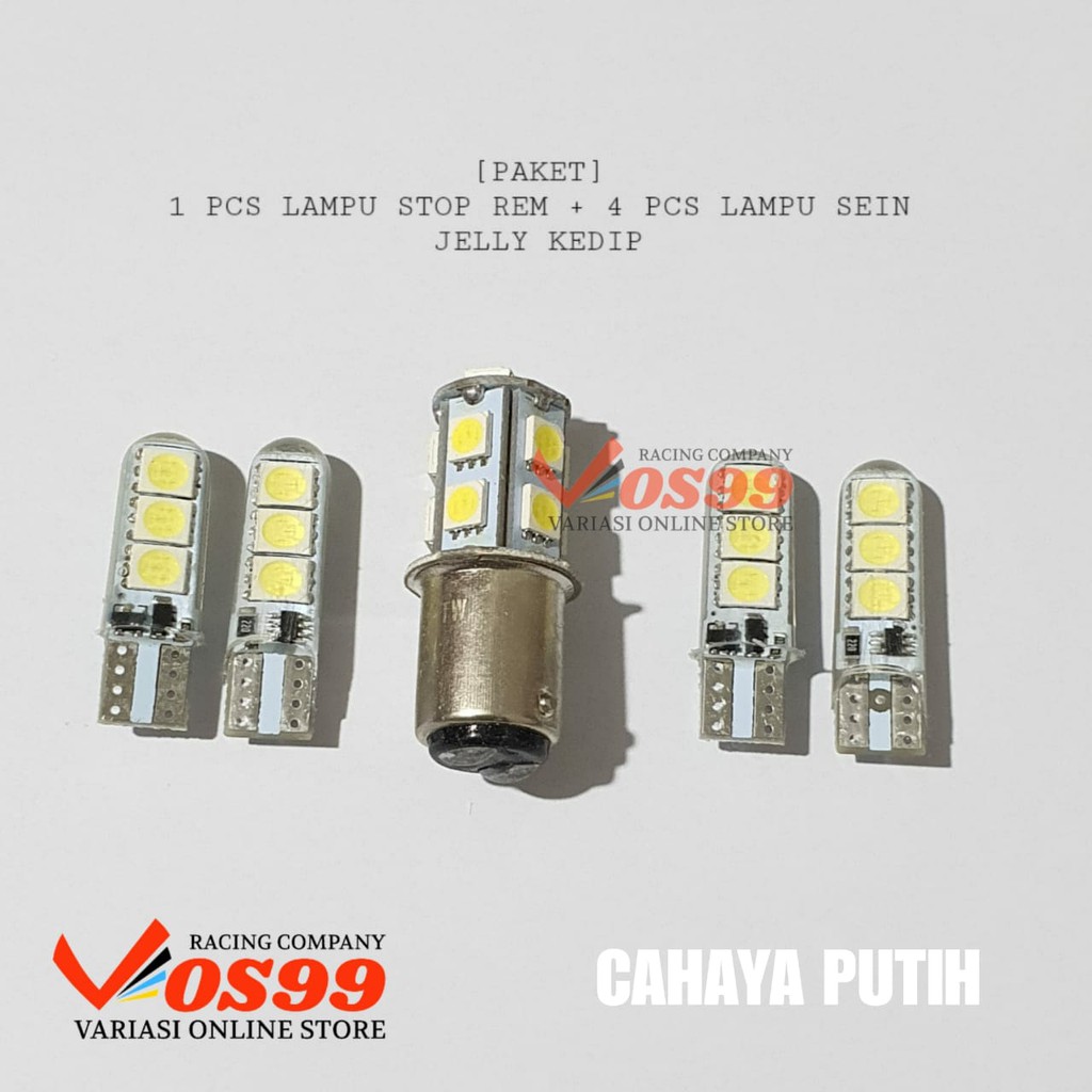 [ PAKET ] LAMPU STOP REM + 4 PCS SEN JELLY KEDIP SEIN BISA UNTUK SEMUA JENIS MOTOR