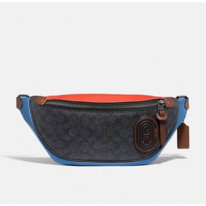 Coach Belt Bag In Colorblock Signature Canvas With Patch(962)