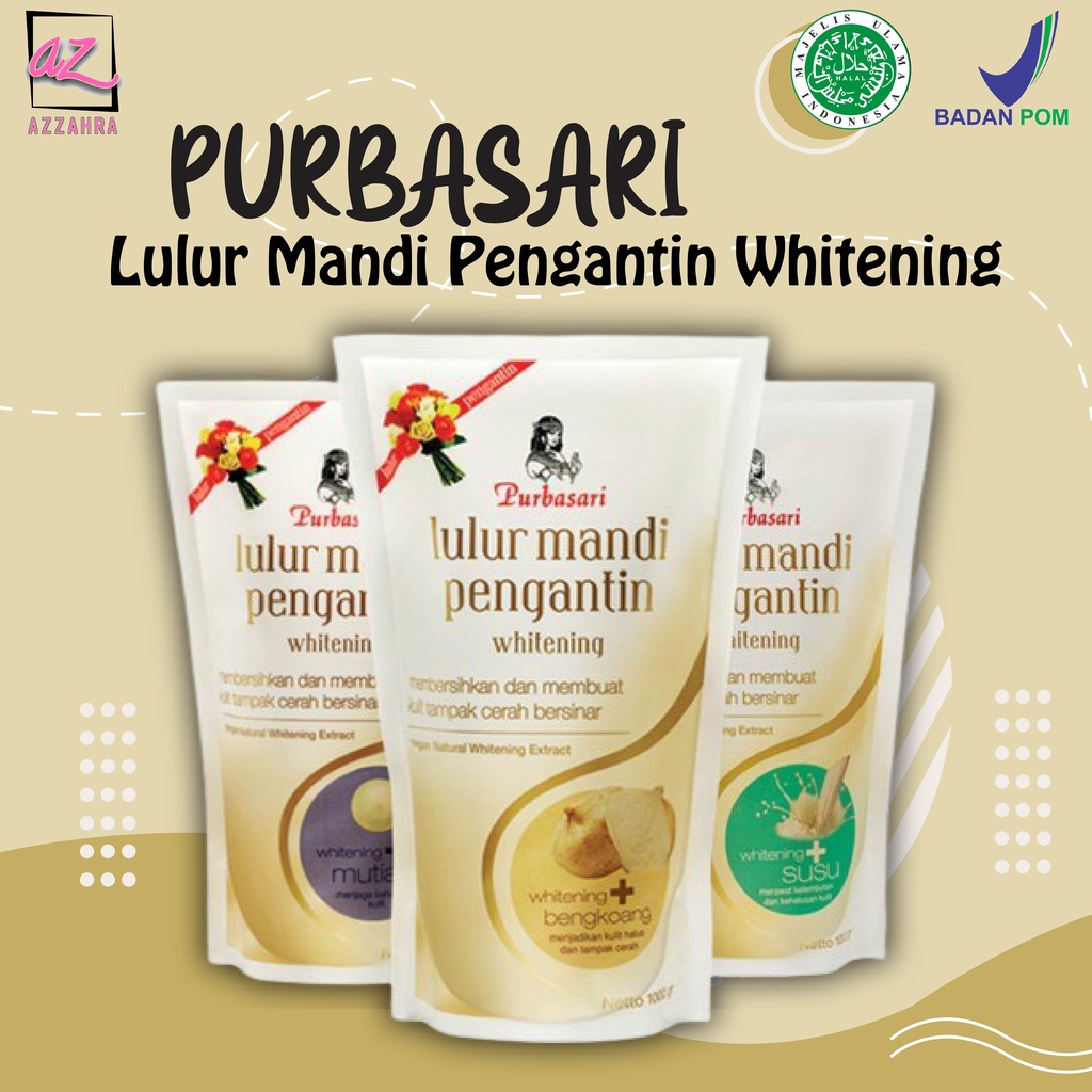 PURBASARI Lulur Mandi Pengantin Whitening -  (lulur pemutih badan ) ORIGINAL BPOM