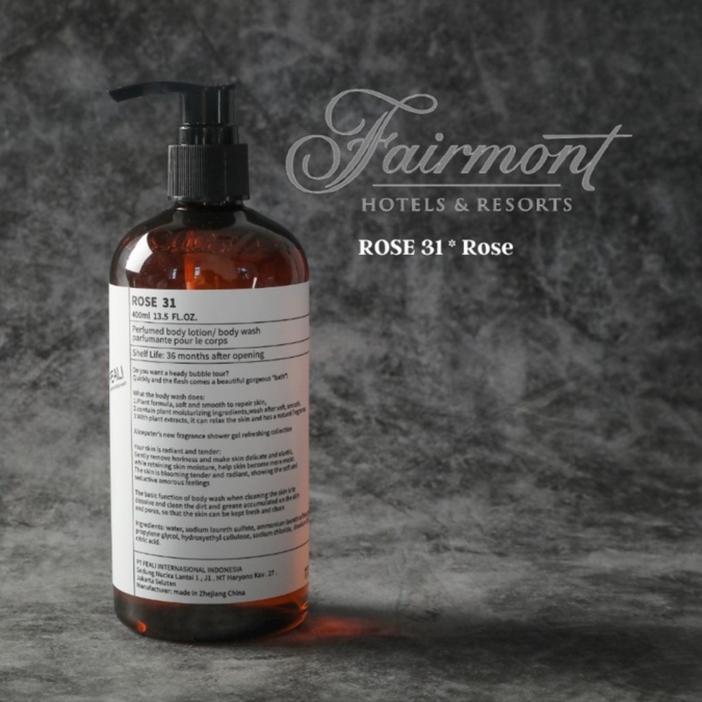 [BPOM] FEALI Body Wash Sabun Mandi Cair Shower Gel Rose - 400ML