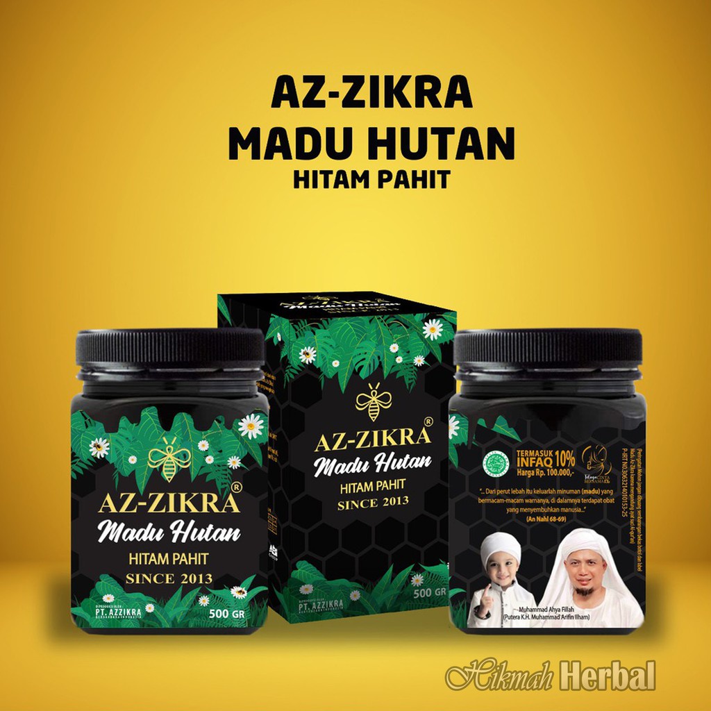 Madu Az Zikra / Madu Hutan dan Madu Herbal Hitam Pahit Asli 100% - Original BPOM