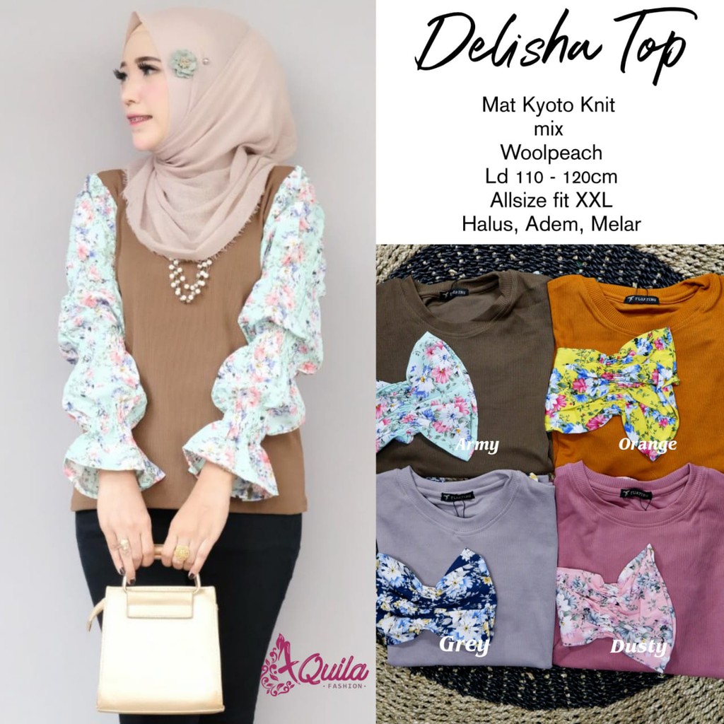 Atasan Wanita Delisha Top Ori By Aquila