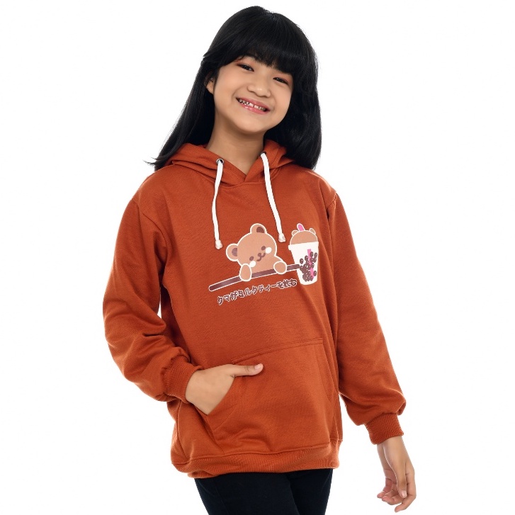 Sweater Anak Perempuan Boba Switer Hoodie Anak Usia 6 Tahun Sampai 13 Tahun