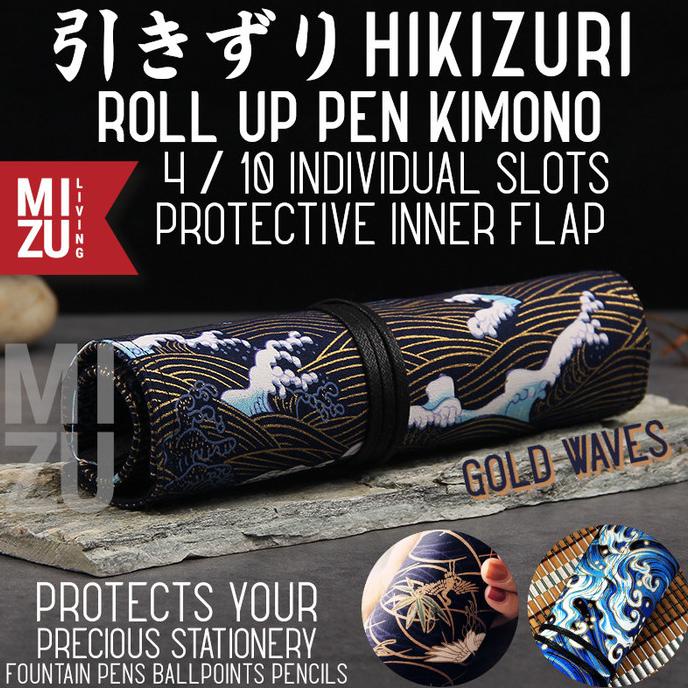 

Cuci Gudang Awal Tahun MIZU HIKIZURI Gold Pen Kimono Roll Up Pencil Case Tempat Pen Gulung Cuci Gudang Awal Tahun