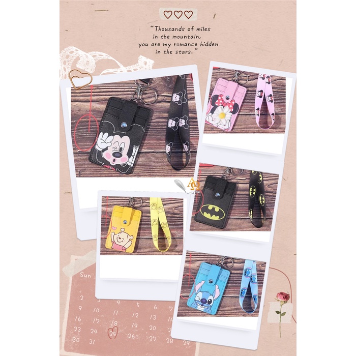 

READY Tempat Kartu Unik / ID Card Holder Motif Kartun Lucu For Kartu MRT 8th BERKUALITAS