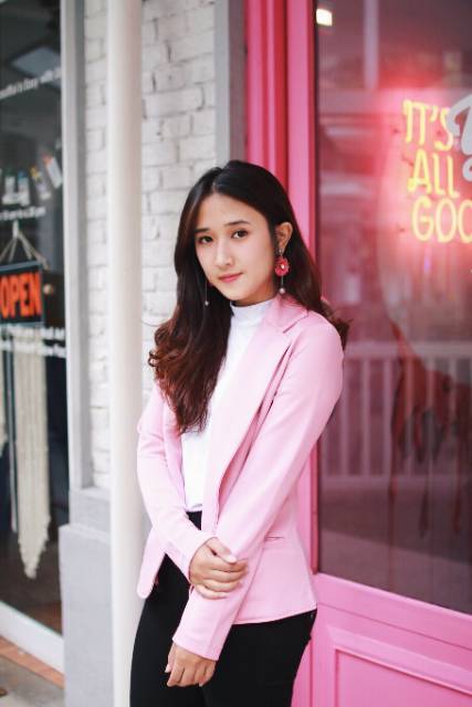 BLAZER FORMAL PINK edisi VALENTINE BABYPINK /PINKTUA ala KOREA