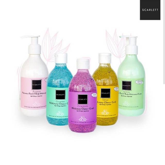 scarlett whitening 3varian shower scrub dan 2 varian body lotion
