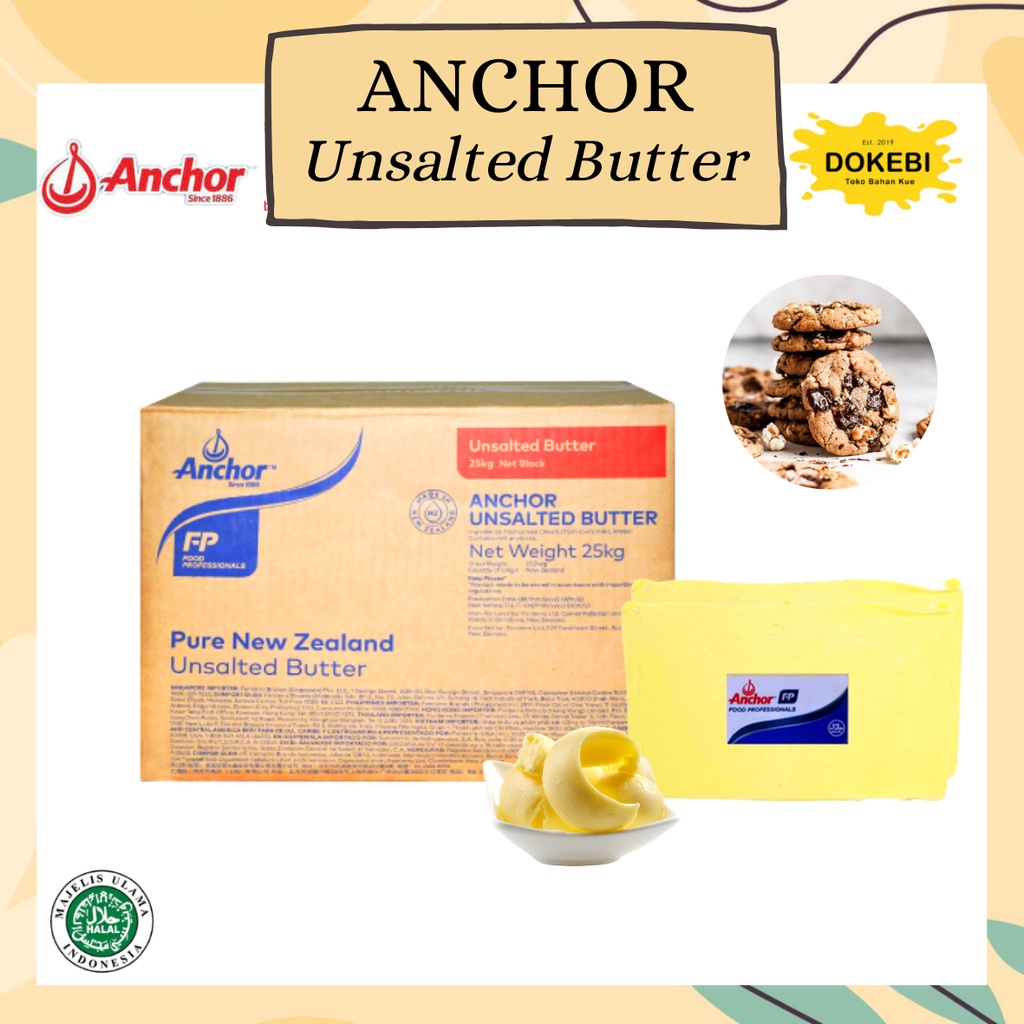 

Anchor Unsalted Butter - REPACK 1Kg - Pure New Zealand / Mentaga Tawar