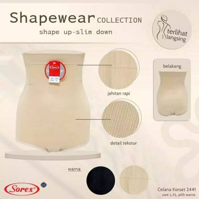 CELANA SHAPE UP SLIM KORSET SOREX 2441 DIJAMIN MURAH